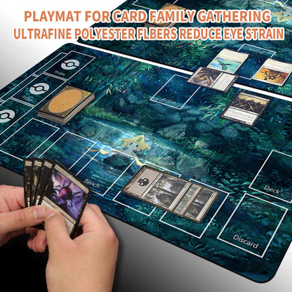 NEW Pokemon Playmat Stitched Edge with Card Zones Rubber Playmat Stitched Edge Compatible Pokemon