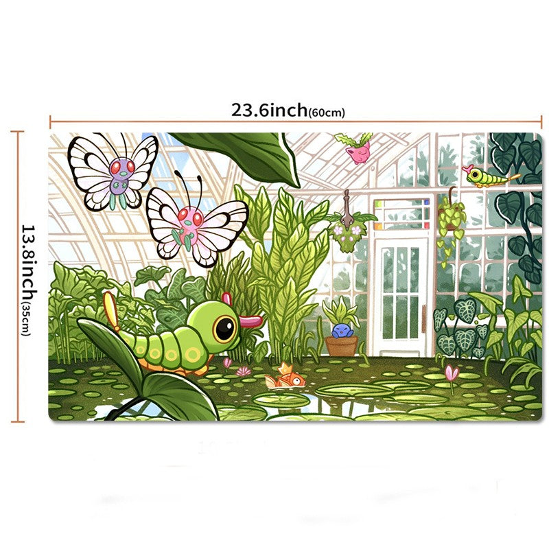 Caterpie Butterfree Pokemon Table Playmat PTCG TCG CCG Pad Trading Card Game Mat