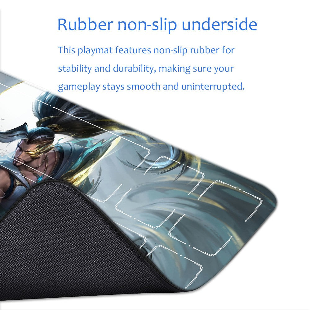 Yasuo - League Of Legends Riftbound Playmat 24x14 in + Free Storage Bag