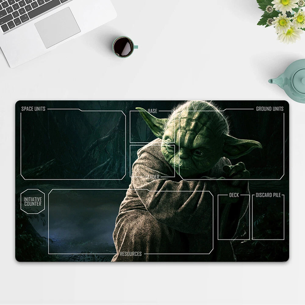 Playmat Master Yoda TCG Starwars : Unlimited Trading Card Game Play Mat Free Bag