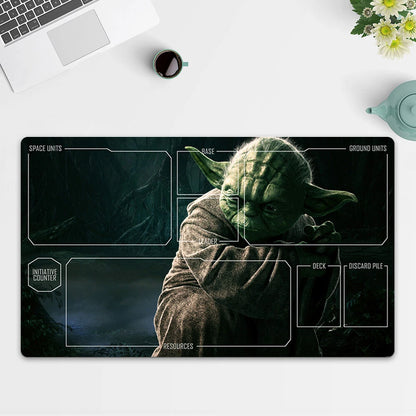 Playmat Master Yoda TCG Starwars : Unlimited Trading Card Game Play Mat Free Bag
