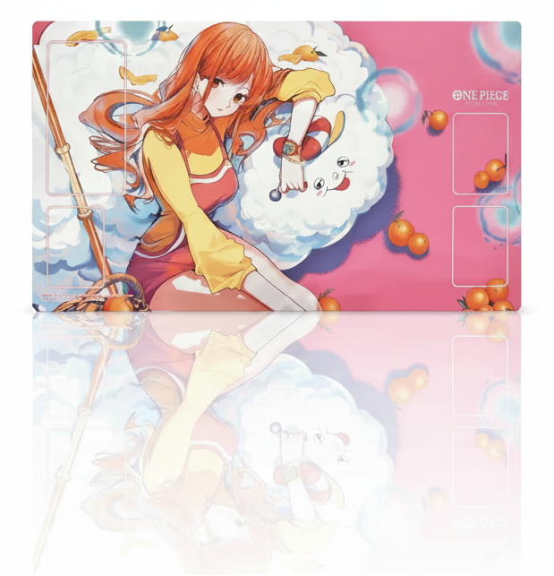 Colorful mouse pad with cartoon character design on a white background