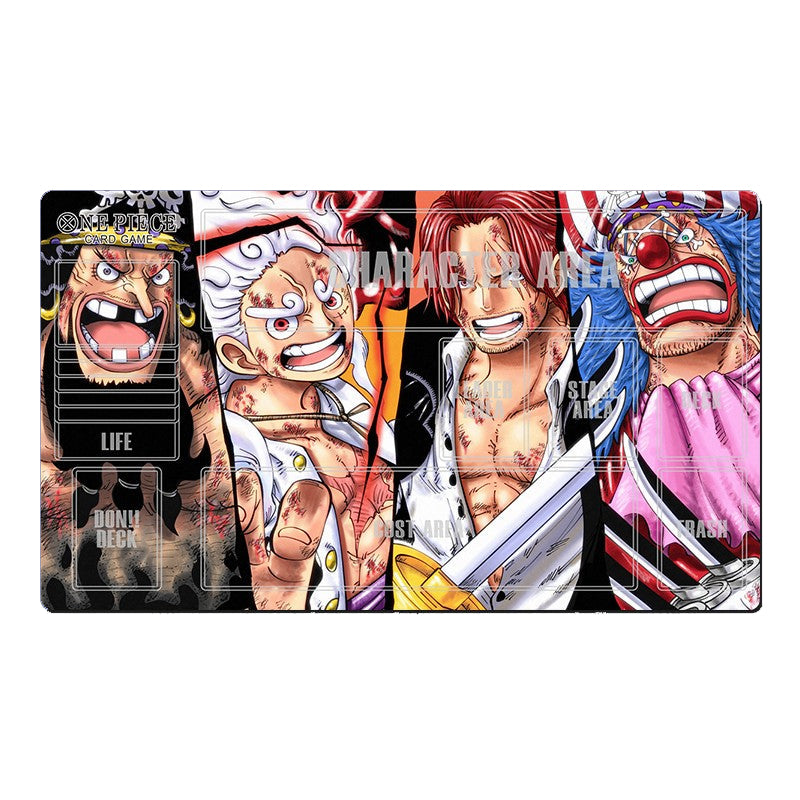 Blackbeard Luffy Shanks Buggy One Piece Playmat OPCG TCG CCG Pad Trading Card Game Mat