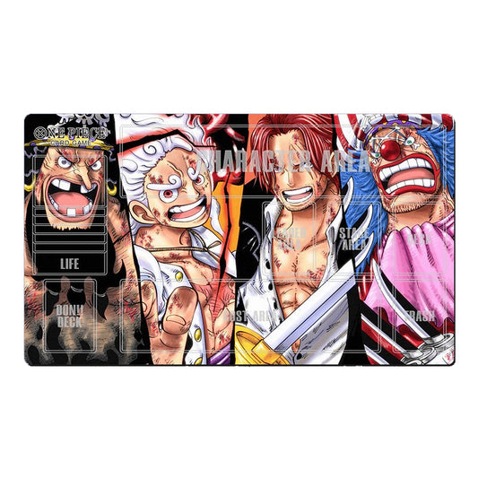 Blackbeard Luffy Shanks Buggy One Piece Playmat OPCG TCG CCG Pad Trading Card Game Mat