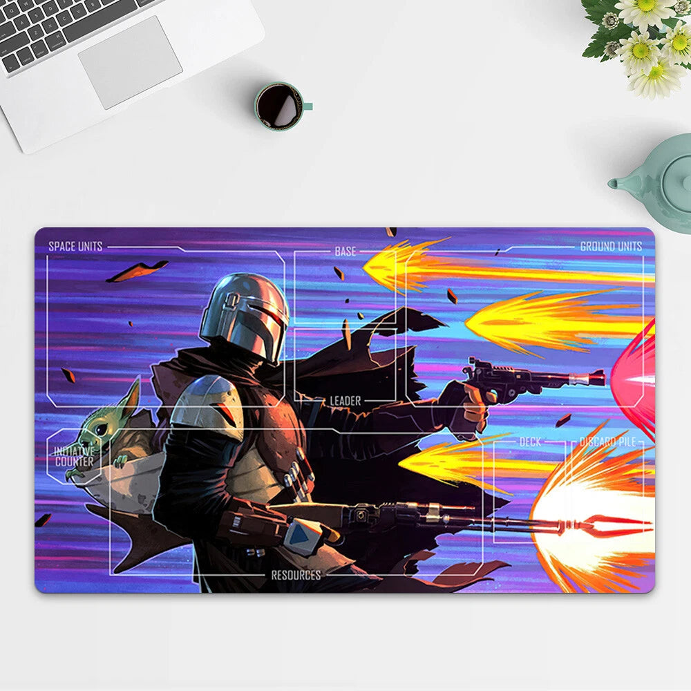 Playmat Boba Fett TCG Starwars : Unlimited Trading Card Game Play Mat Free Bag