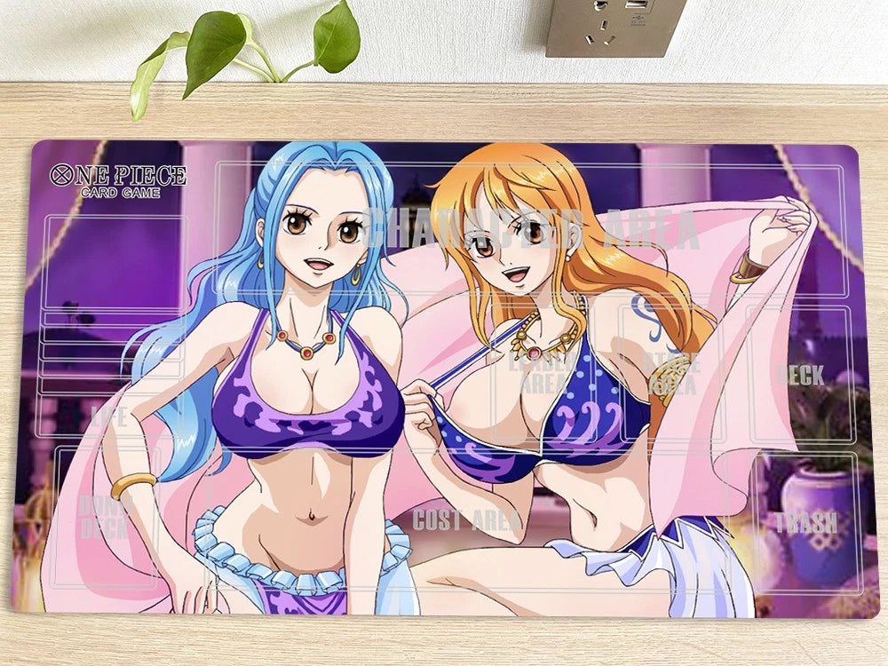 Nefertari Vivi & Nami One Piece Table Playmat OPCG TCG CCG MousePad Trading Card Game DeskMat