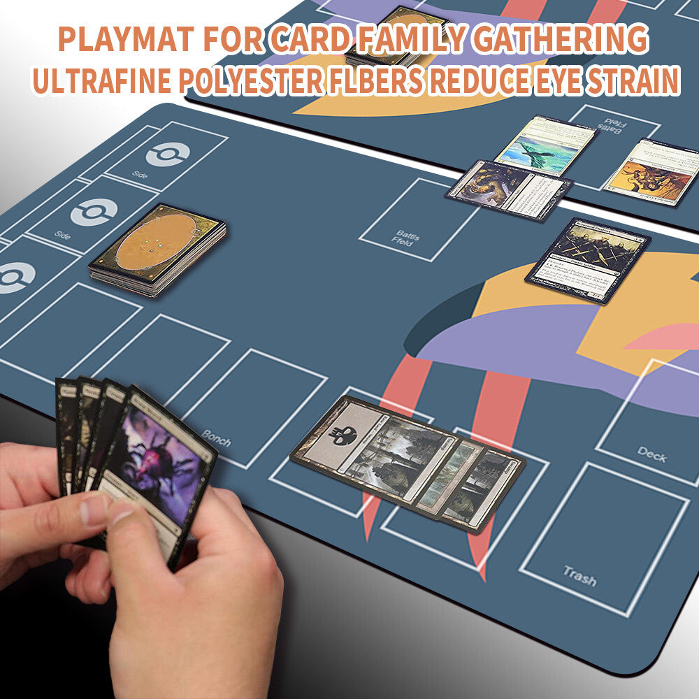 NEW Pokemon Playmat Stitched Edge with Card Zones Rubber Playmat Stitched Edge Compatible Pokemon