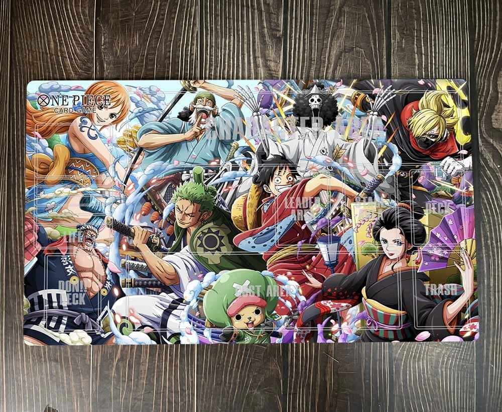 Straw Hats One Piece Family Duel Playmat Trading Card Game DeskMat OPCG TCG CCG Mousepad