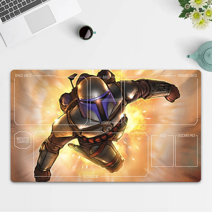 Playmat Boba TCG Starwars : Unlimited Trading Card Game Play Mat Free Best Bag