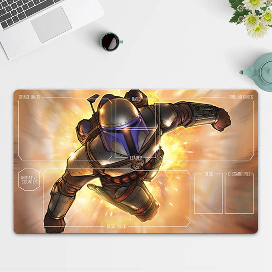 Playmat Boba TCG Starwars : Unlimited Trading Card Game Play Mat Free Best Bag