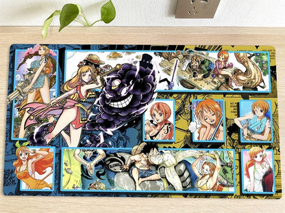 One Piece Nami Girl Table Playmat OPCG TCG CCG Gaming Mouse Pad Trading Card Game Mat Mousepad Deskmat