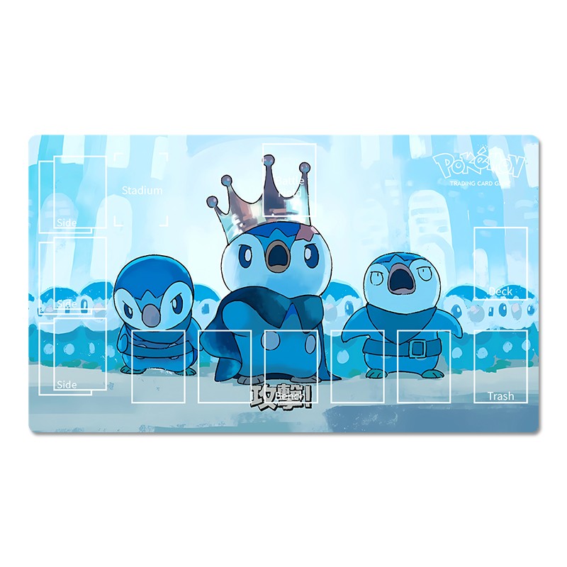 Pokemon Table Playmat Piplup Prinplup Empoleon TCG CCG Pad Trading Card Game Mat