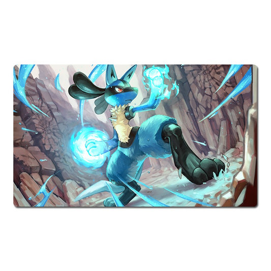 Lucario Board Game Pokemon Playmat Games Card Play Mat TCG CCG Pad Mousepad