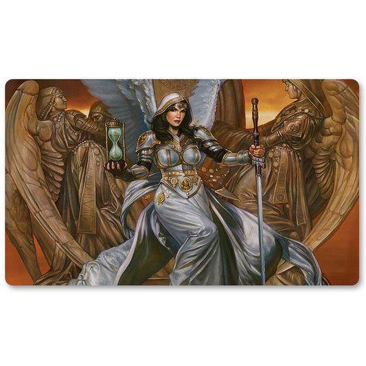 Magic The Gathering Stoic Angel - MTG Playmat TCG CCG MTG Playmat Stitched Edge