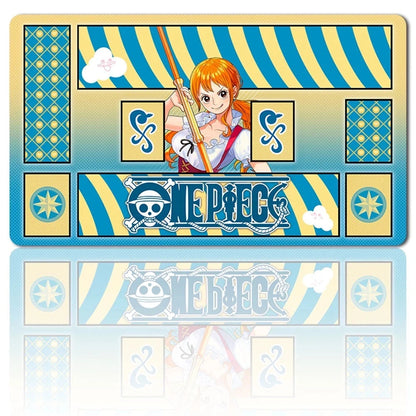 One Piece Nami Playmat Games Mousepad Play Mat of TCG CCG Board Game Blue Deskmat