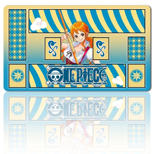One Piece Nami Playmat Games Mousepad Play Mat of TCG CCG Board Game Blue Deskmat