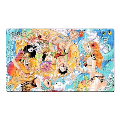 Colorful One Piece anime character puzzle on a white background