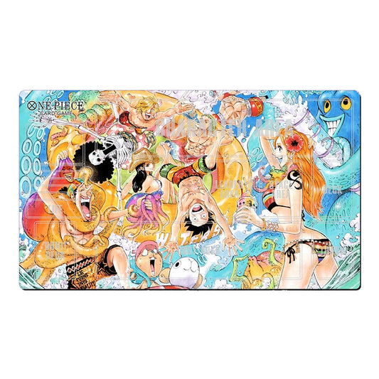 Colorful One Piece anime character puzzle on a white background