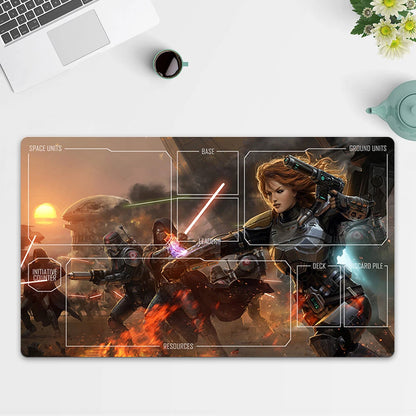 Playmat Legends TCG Starwars : Unlimited Trading Card Game Play Mat Free Bag