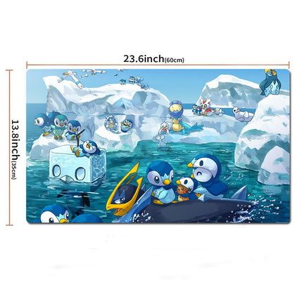Piplup Board Game Pokemon Table Playmat TCG CCG Trading Card Game Mat Mousepad