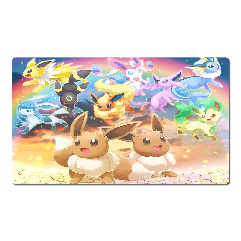 Eeveelutions Board Game Pokemon Playmat PTCG TCG CCG Pad Trading Card Games Mat