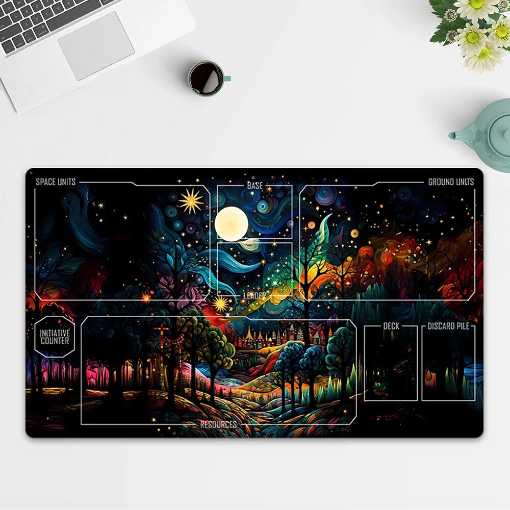 Playmat Starry Sky TCG Starwars : Unlimited Trading Card Game Play Mat Free Bag