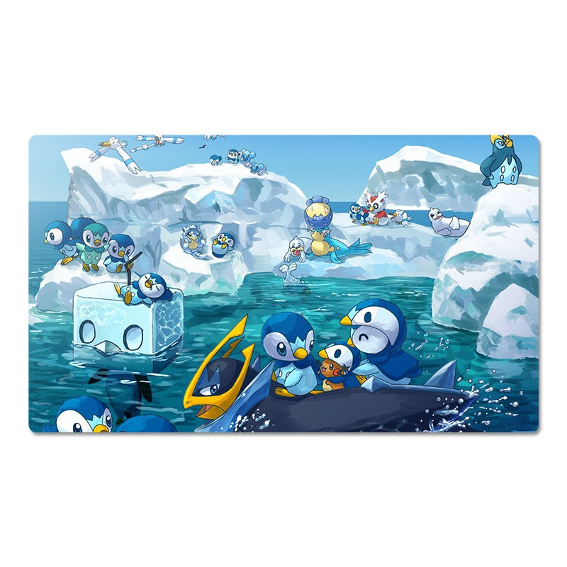 Piplup Board Game Pokemon Table Playmat TCG CCG Trading Card Game Mat Mousepad