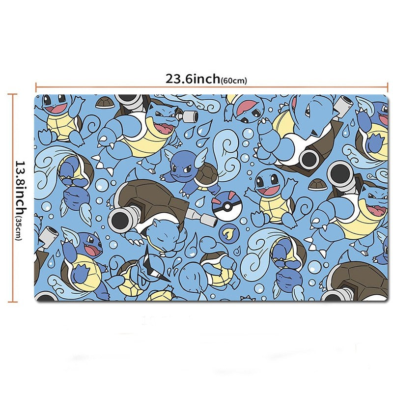 Squirtle Blastoise Wartortle Pokemon Playmat TCG CCG Mat Gaming Pad Mousepad