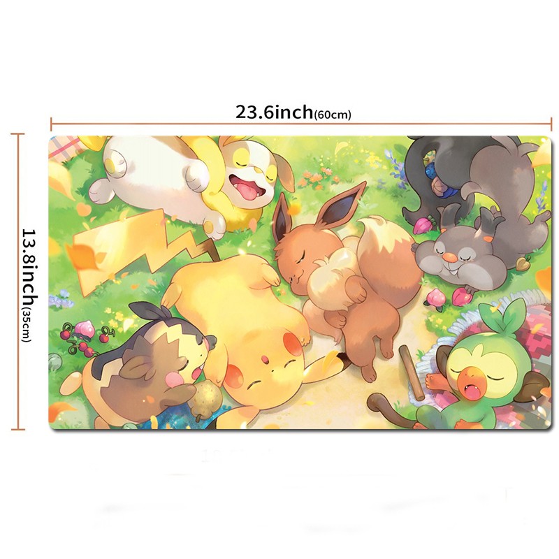 Pikachu Eevee Board Game Pokemon Table Playmat TCG CCG Mat Gaming Pad Mousepad