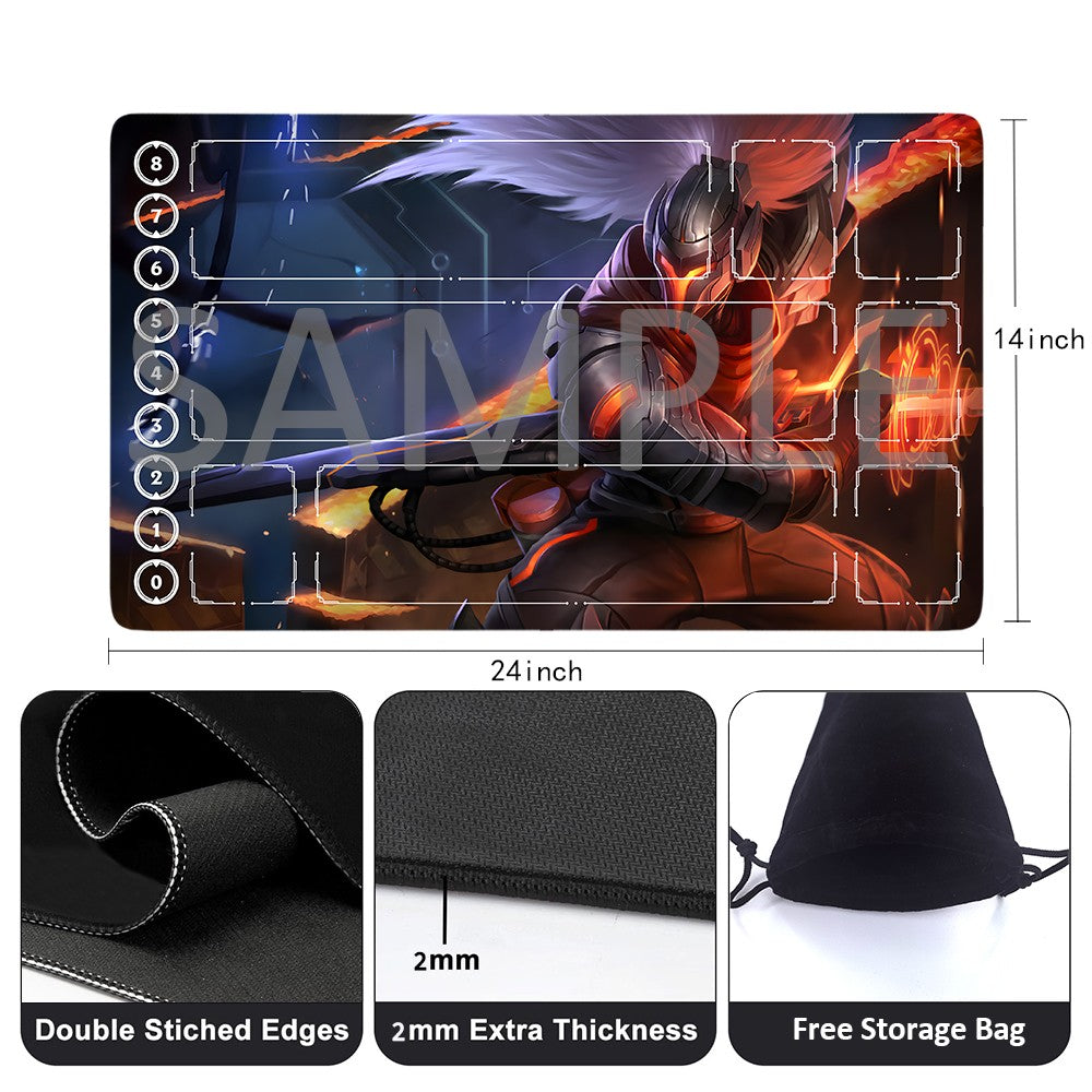 Yasuo - League Of Legends Riftbound Playmat 24x14 in + Free Storage Bag
