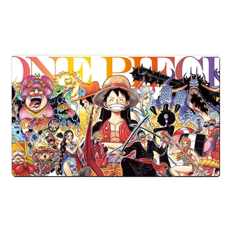 Collage of characters from the anime 'One Piece' with the title at the top.