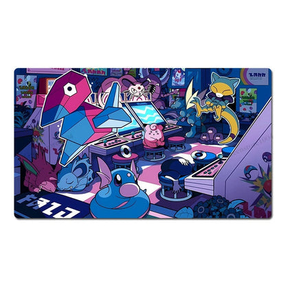 Night Arcade Board Game Pokemon Table Playmat TCG CCG Mat Play Pad Mousepad