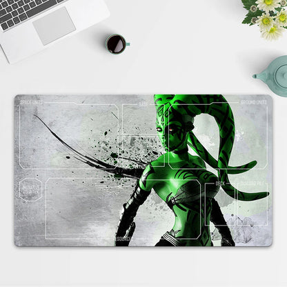 Playmat Aayla Secura TCG Starwars : Unlimited Trading Card Game Play Mat FreeBag