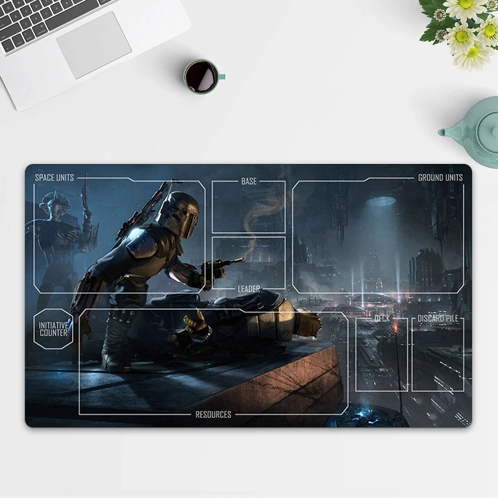 Playmat Boba Fett TCG Starwars : Unlimited Trading Card Game Play Mat Free Bag