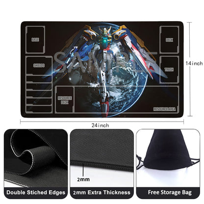 Gundam Playmat Suitable for GCG ,includes Storage Bag,24 x 14 inches (GD5101418)