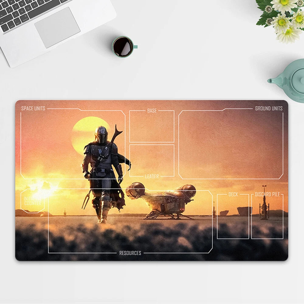 Playmat Boba Fett TCG Starwars : Unlimited Trading Card Game Play Mat Free Bag