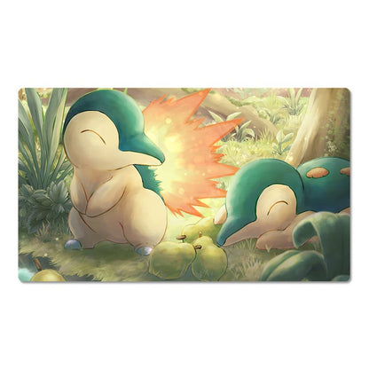 Cyndaquil Board Game Pokemon Playmat PTCG TCG CCG Pad Trading Card Games Mat