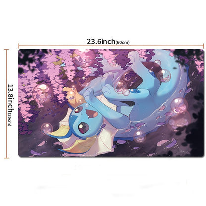 Vaporeon Board Game Pokemon Playmat PTCG TCG CCG Play Pad Trading Card Games Mat