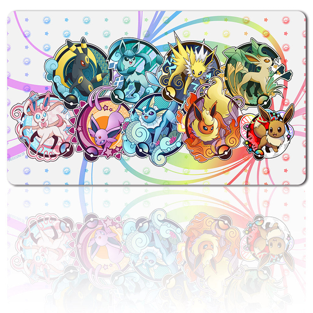 Eeveelutions - Board Game Pokemon Eevee Playmat Games Mousepad Play Mat of TCG