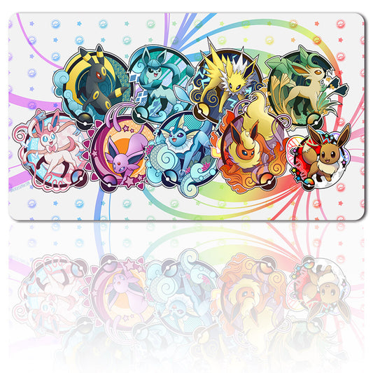 Eeveelutions - Board Game Pokemon Eevee Playmat Games Mousepad Play Mat of TCG