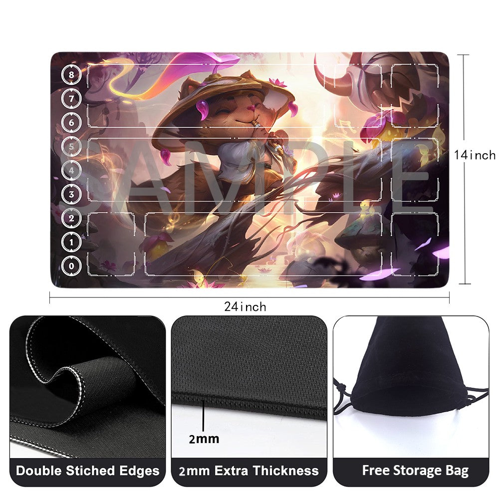 Teemo - League Of Legends Riftbound Playmat 24x14 in + Free Storage Bag