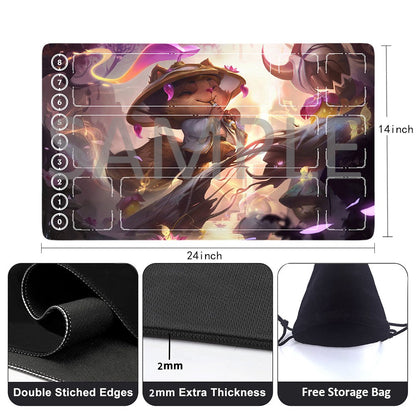 Teemo - League Of Legends Riftbound Playmat 24x14 in + Free Storage Bag