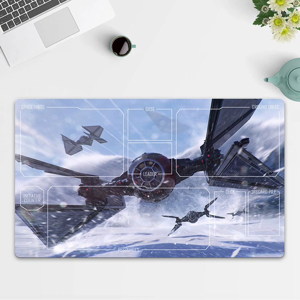 Playmat TIE Interceptor TCG Starwars : Unlimited Trading Card Game Mat Free Bag