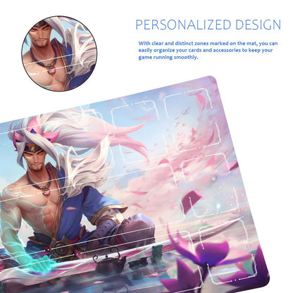 Yasuo - League Of Legends Riftbound Playmat 24x14 in + Free Storage Bag