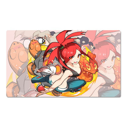 Flannery Board Game Pokemon Playmat PTCG TCG CCG Play Pad Trading Card Games Mat