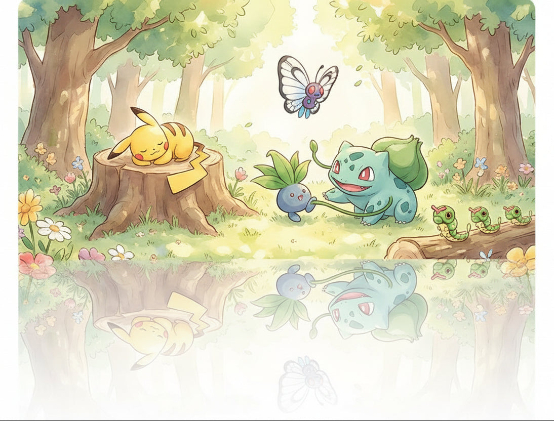 Bulbasaur Pikachu Board Game Pokemon Table Playmat TCG CCG Mat Pad Mousepad