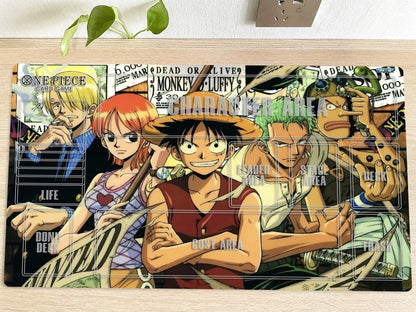 One Piece OPCG TCG CCG Luffy Zoro Nami Playmat Trading Card Game Mat Play pad Mousepad Deskmat