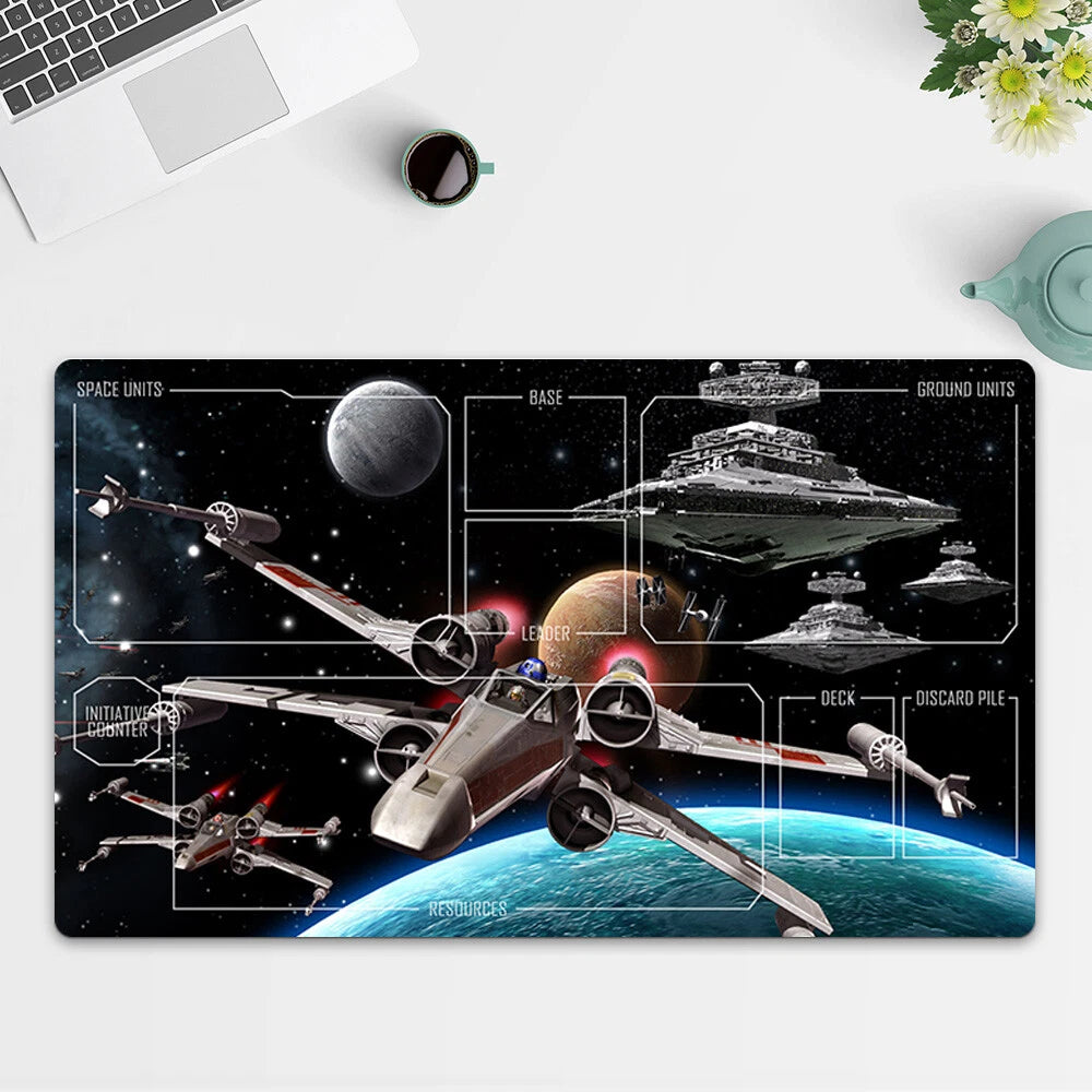 Playmat Space Battle TCG Starwars : Unlimited Trading Card Game Play Mat FreeBag