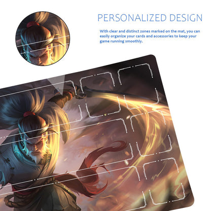 Yasuo - League Of Legends Riftbound Playmat 24x14 in + Free Storage Bag