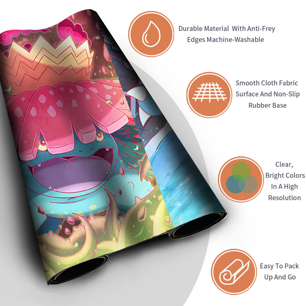 New Pokemon Playmat Stitched Edge | Pokemon Playmat Stitched Edge With Zones | 726432